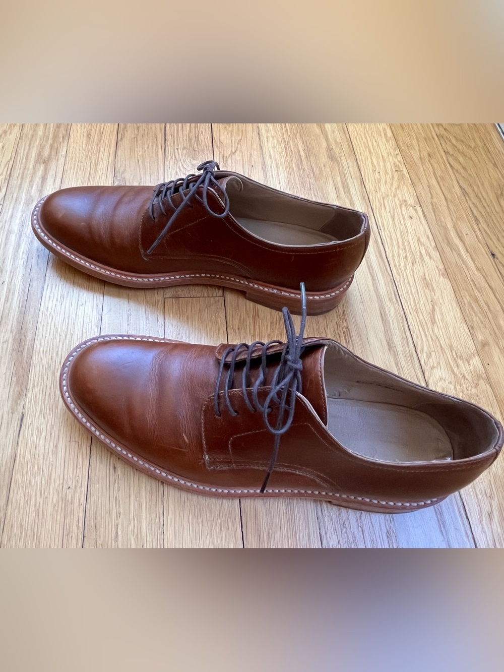 Taylor Stitch Chestnut Brown Leather Derby Shoes - Picture 7 of 8